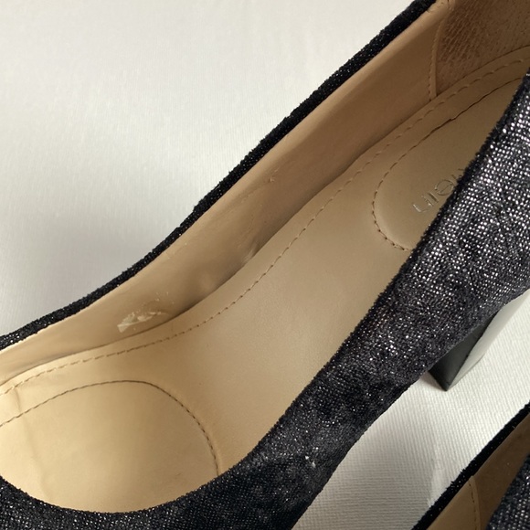 Calvin Klein Elara Black/Silver High Heels Size 6.5 - Picture 10 of 14